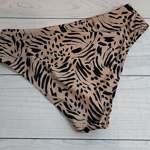 Shade & Shore bikini bottom separates animal print Women's Size L - Picture 4 of 5